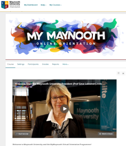 MyMaynooth Moodle preview.